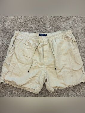Vineyard Vines Size: XXL Men's Beige Drawstring Shorts